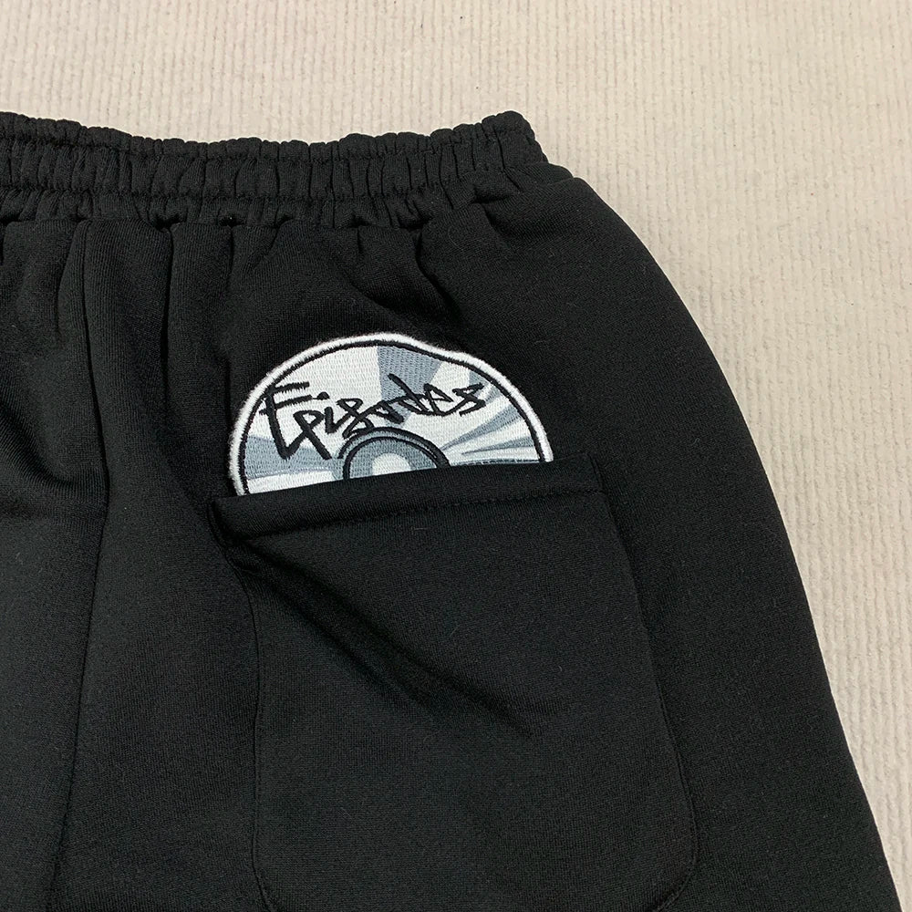 Pantalon Streetwear Brodé Couple Automne