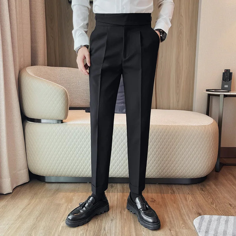 Pantalon Slim Homme Business Uni Noir