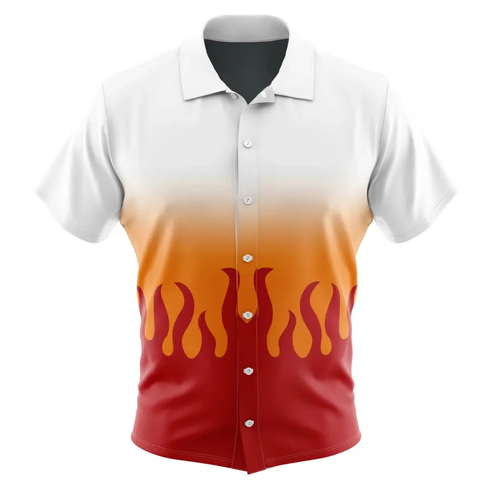 Chemise Hawaiian Rengoku Demon Slayer