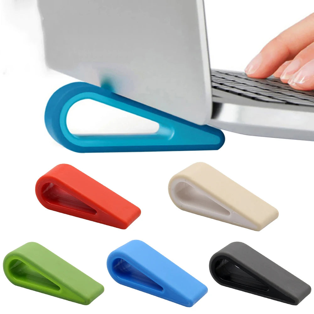 1pc Universal Portable Simple Laptop Stands Silicone Adjustable Stand  Increased Shelf Keyboard Riser for Laptop Notebook Tablet