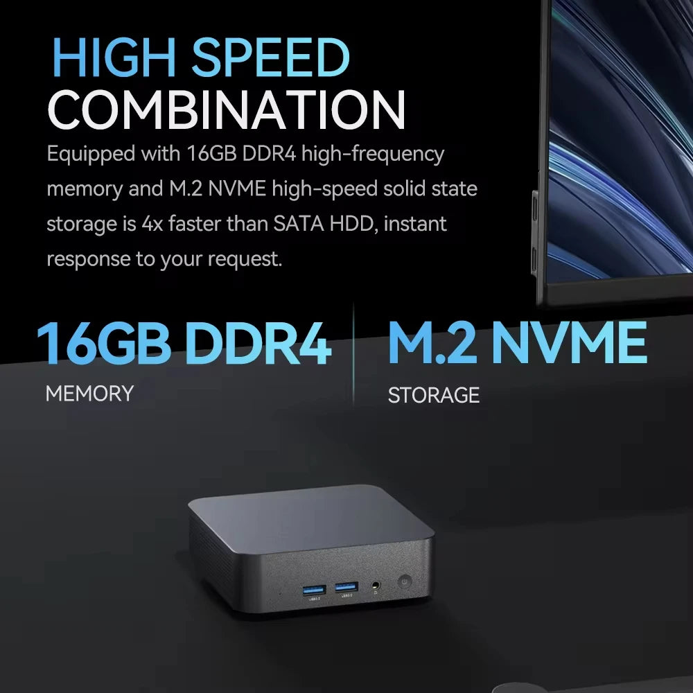 Portable Mini PC Windows 11 Intel N150 Desktop Computer 16GB 32GB RAM 1TB 2TB SSD WIFI6 BT5.2 Ultra Small Pocket PC gamer office