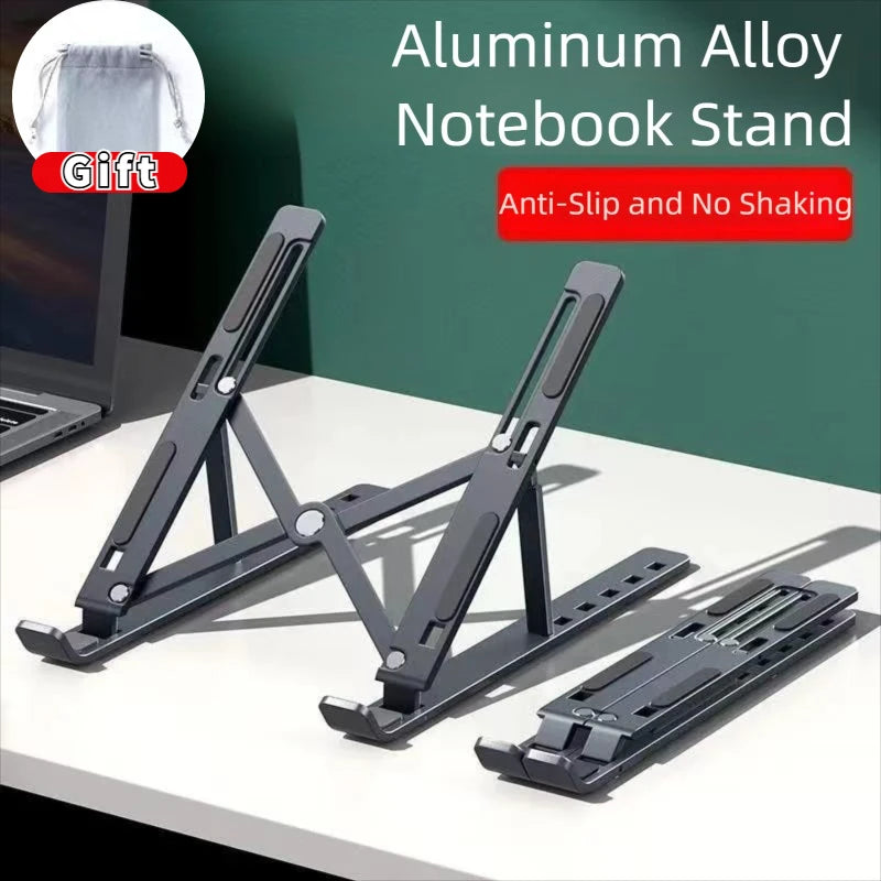 Portable Aluminum Laptop Stand Foldable Lap Top Base Notebook Support Computer Bracket For Macbook Air Pro Holder Accessories