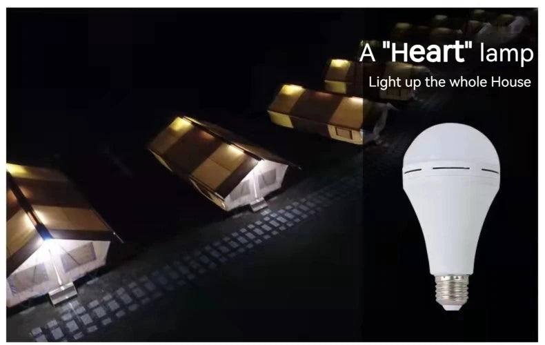7W 9W 12W 15W LED Emergency Light Bulb Rechargeable Energy Saving Lamp for Home Power Outage Backup Portable Handheld Light