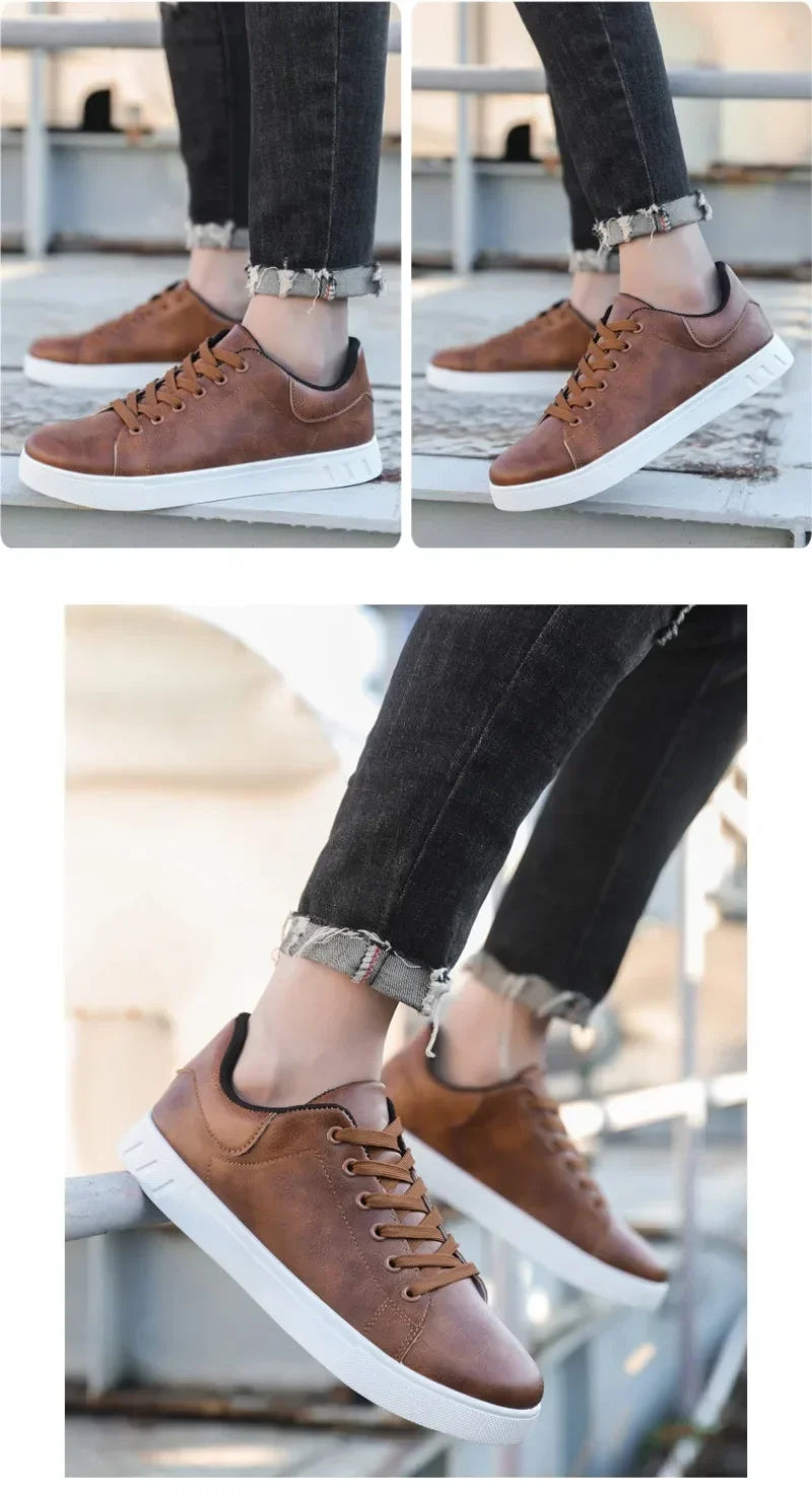 Casual Shoes Loafers British Leather Sneakers Flats Shoes Classic Men Leather Shoes Spring Summer New Trendy Designer Loafers