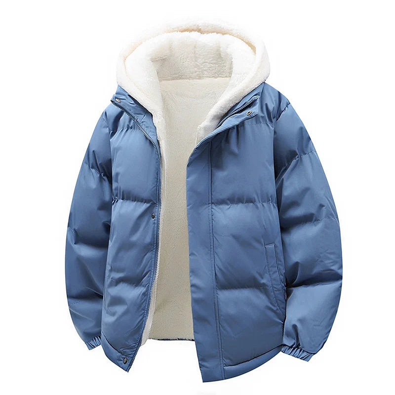 Parka Homme Agneau Fleece Faux 2 Pieces
