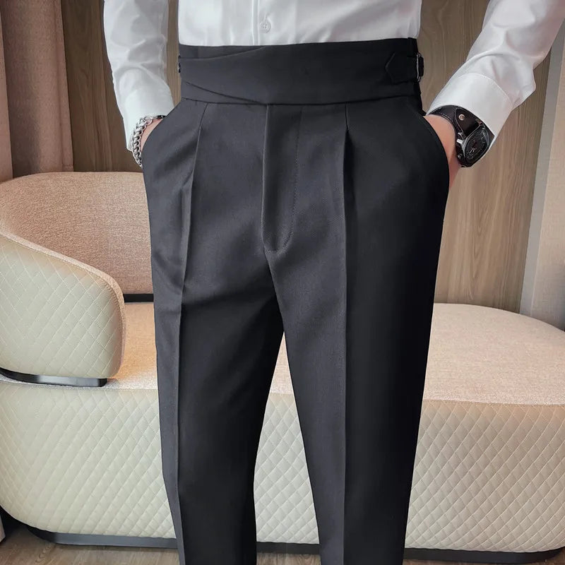 Pantalon Slim Homme Business Uni Noir