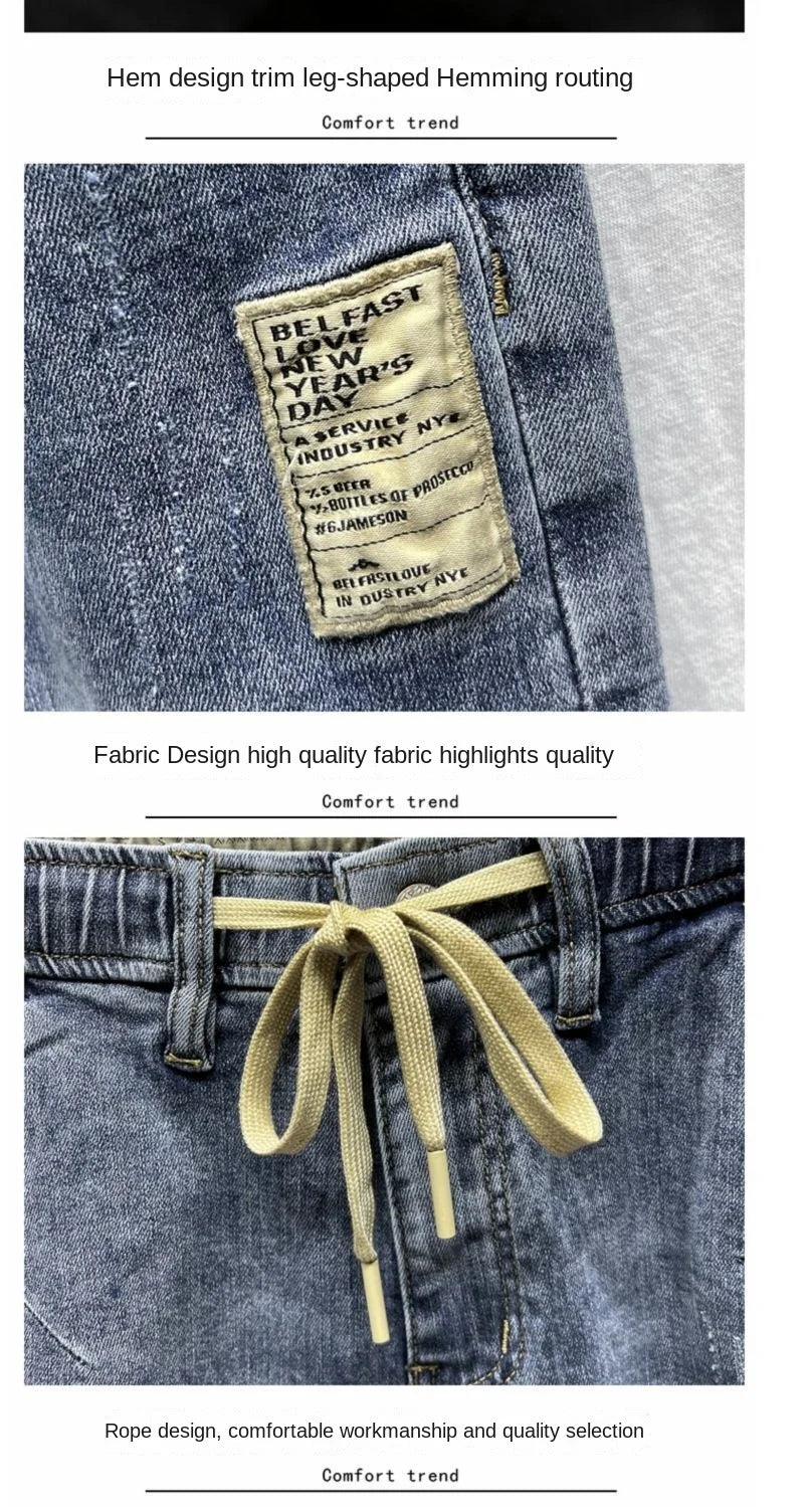 Jean Cargo Korean Tapered Baggy Washed