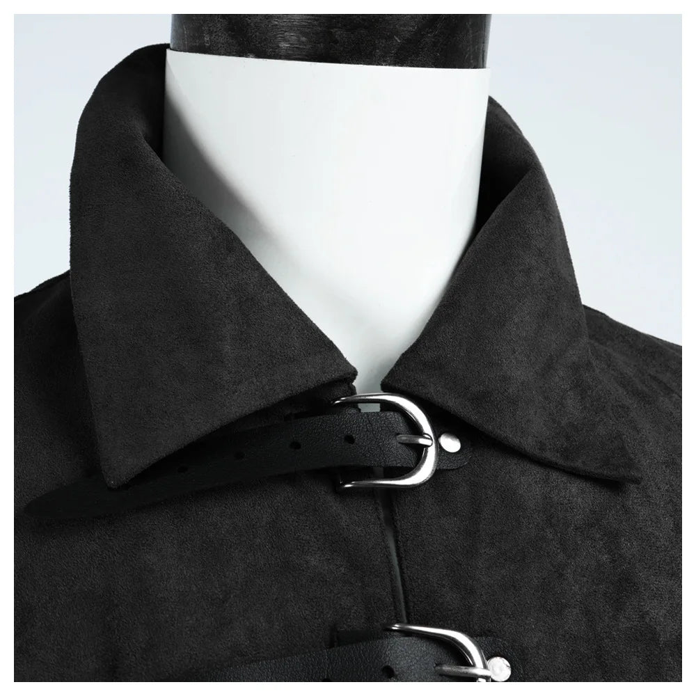 New Man's Fantasy Medieval Tunic Renaissance Vest Up Outerwear Eif Warrior Coats Outerwear Pirate Clothing Halloween Costume