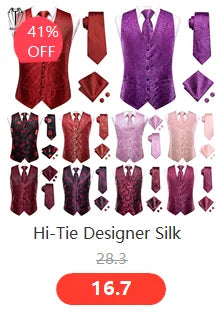 Gilet Cravate Hi-Tie Soie 4 Pieces