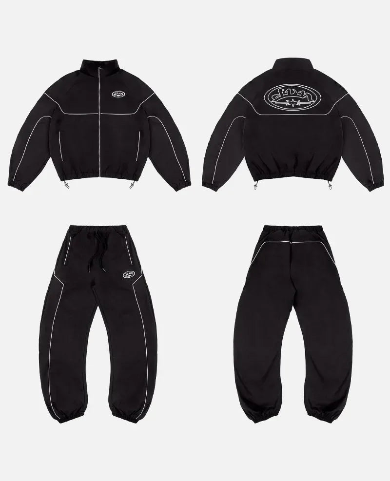 Ensemble Rayé Streetwear Capuche Homme