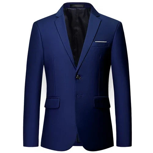 Blazer Homme Uni Mariage Casual Luxe