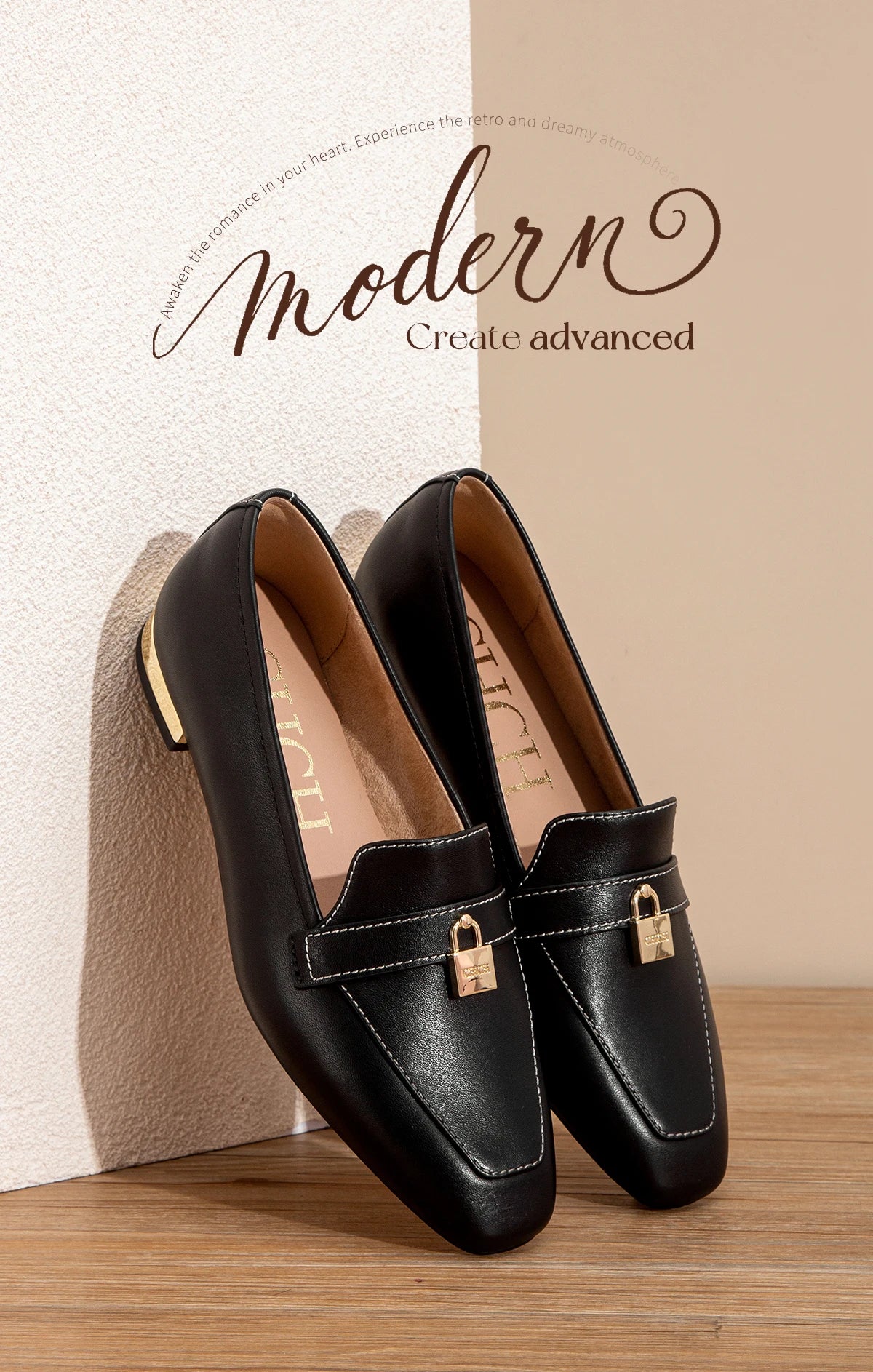 CHCH Women's Flat Shoes 2025 Autumn New Comfortable Cow Leather Black Business Commuter Women's Shoes