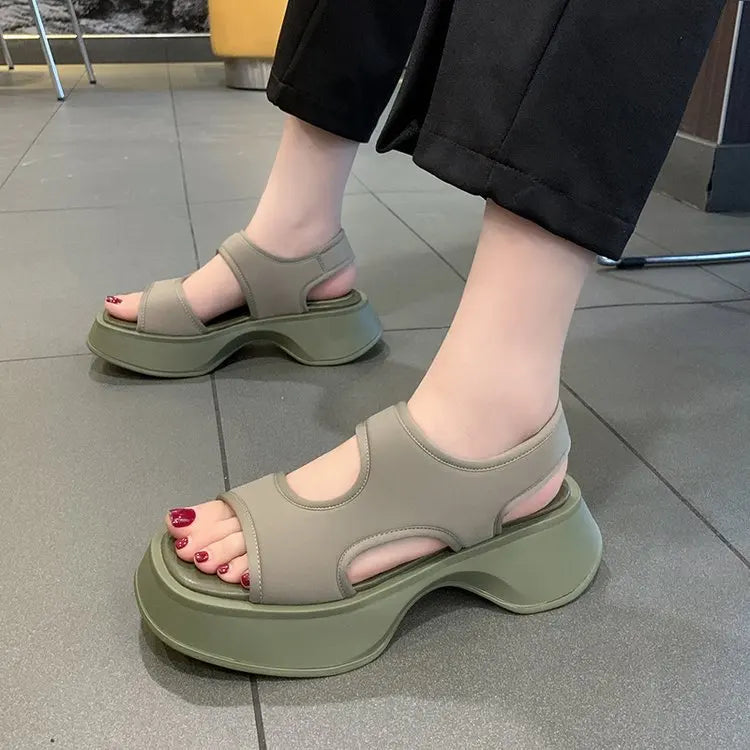 Compensées pour Femme Chaussures à Semelles, Sandales de dehors à Semelle Souple, Marche en Plein Air, à la Mode