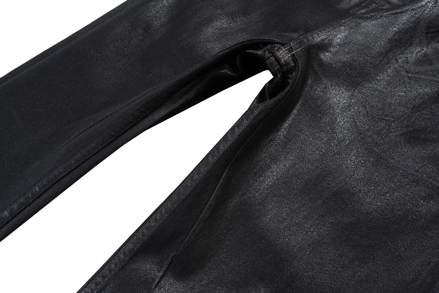 Jean Streetwear Noir Ciré Large Homme