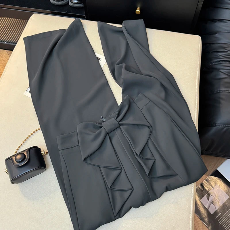 Pantalon Large Noeud Streetwear Femme