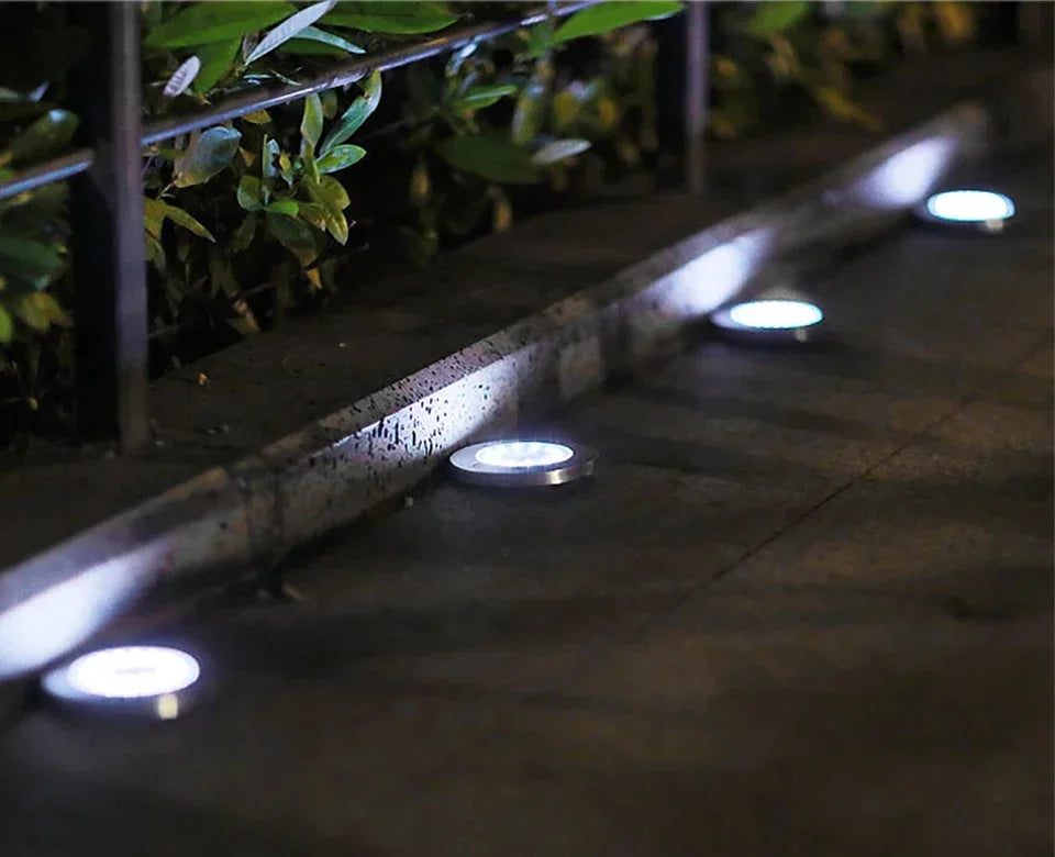 Lampe Solaire Disque LED Extérieur Jardin