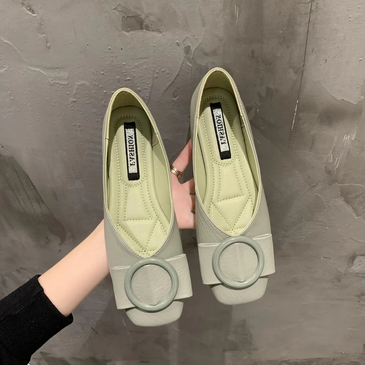 Shoes For Woman 2025 Flat Flats Women's Summer Footwear Low Heel Elegant Pointed Toe White On Promotion 39 Social Chic Point Hot