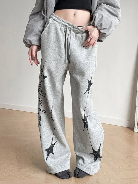 Jogging Streetwear Étoiles Lettres Femme