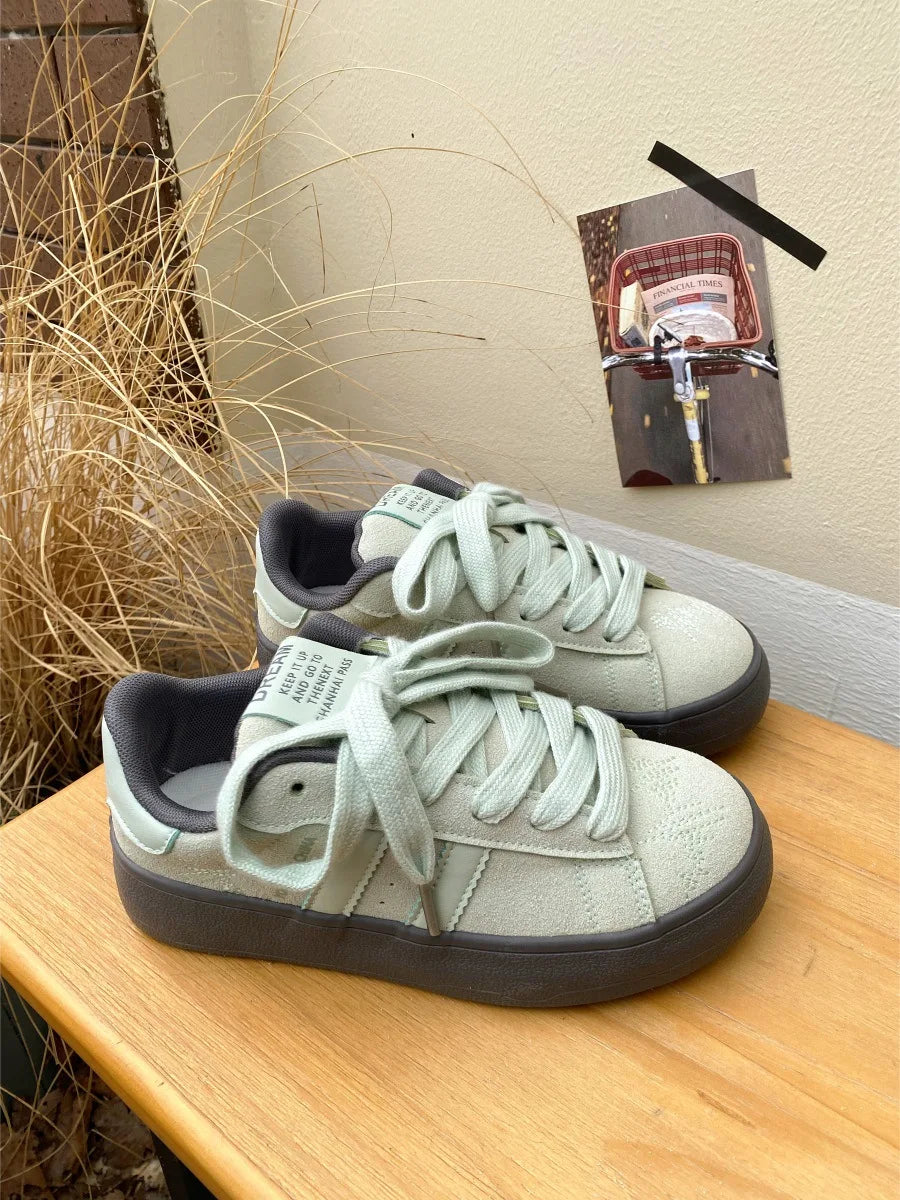 Women's Shoes 2025 Spring New Platforms Sneakers Breathable White Shoes Comfortable Casual Flats Non Slip Vulcanized Shoes