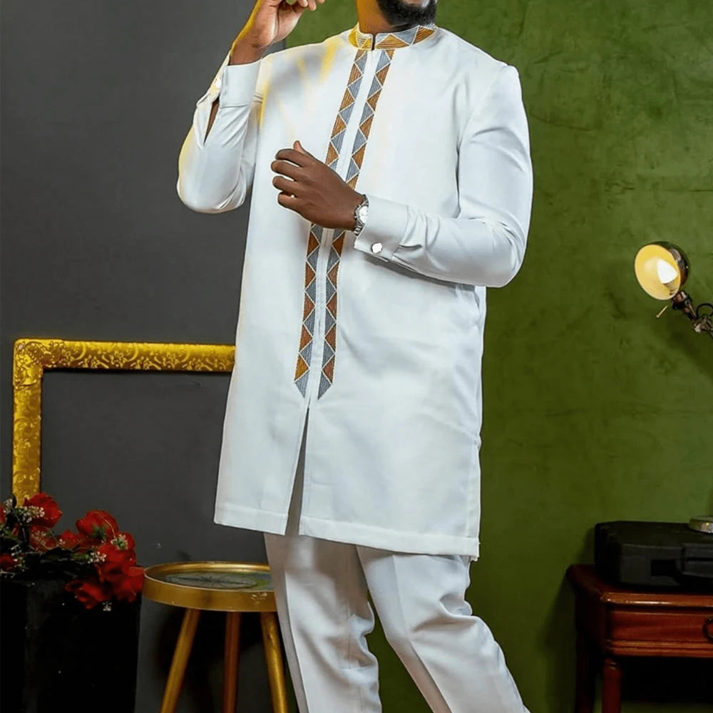 Ensemble Kaftan Africain Brode 2 Pieces