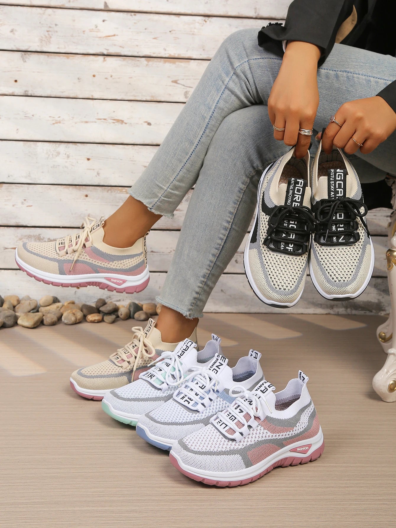 Women's shoes summer 2026 casual sneaker new style two-color single shoes, versatile, casual and fashionable work shoes