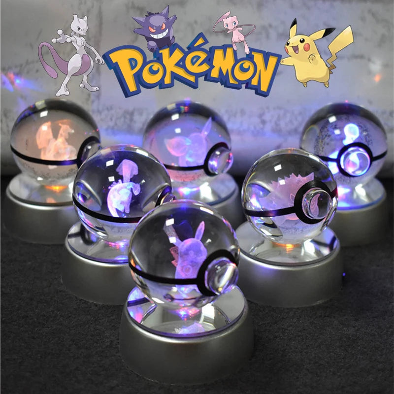 Veilleuse Pokémon 3D - Cristal de Collection (Pikachu/Gengar)