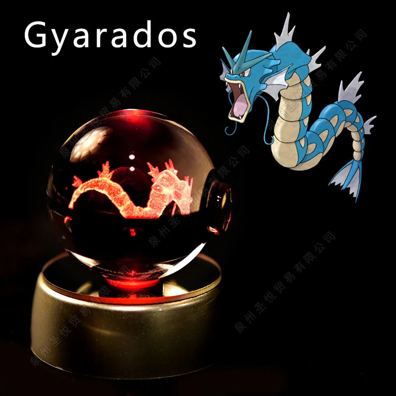 Veilleuse Pokémon 3D - Cristal de Collection (Pikachu/Gengar)