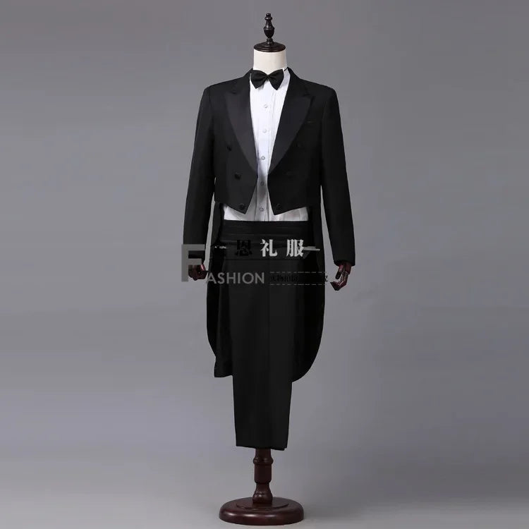 Frac Homme Blanc Noir Scene Magicien