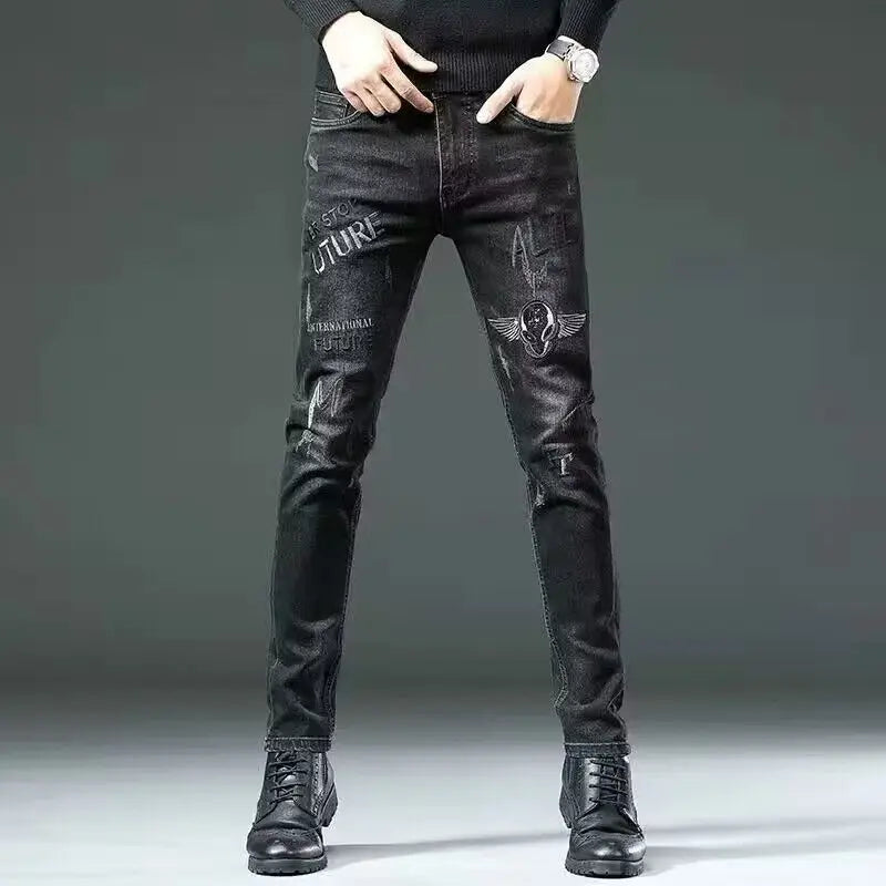 Jean Brode Patches Harajuku Slim Korean