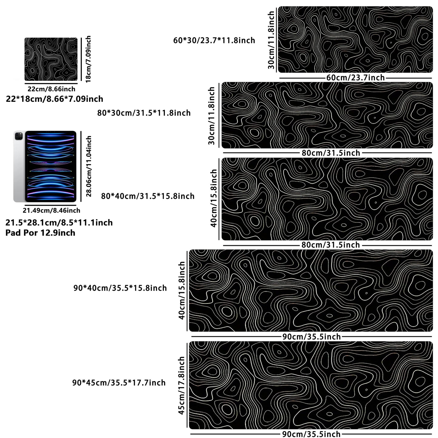 Tapis de Souris XXL - Édition "Night Map