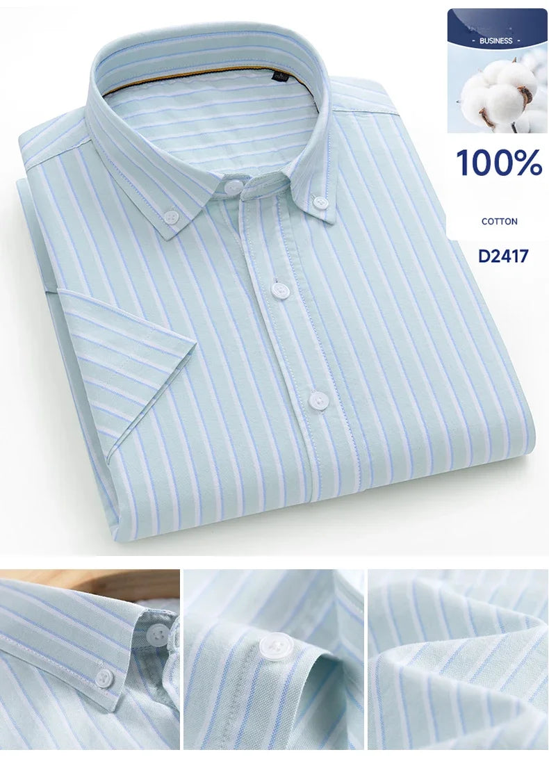 Chemise MC Coton Slim Fit Korean