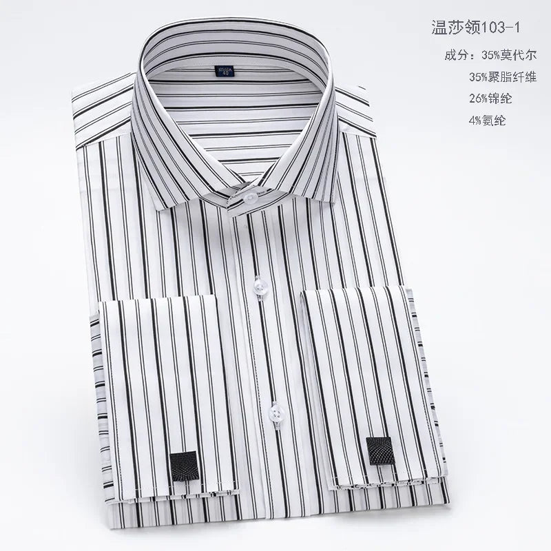 Chemise ML Slim Windsor Cufflinks Rayee