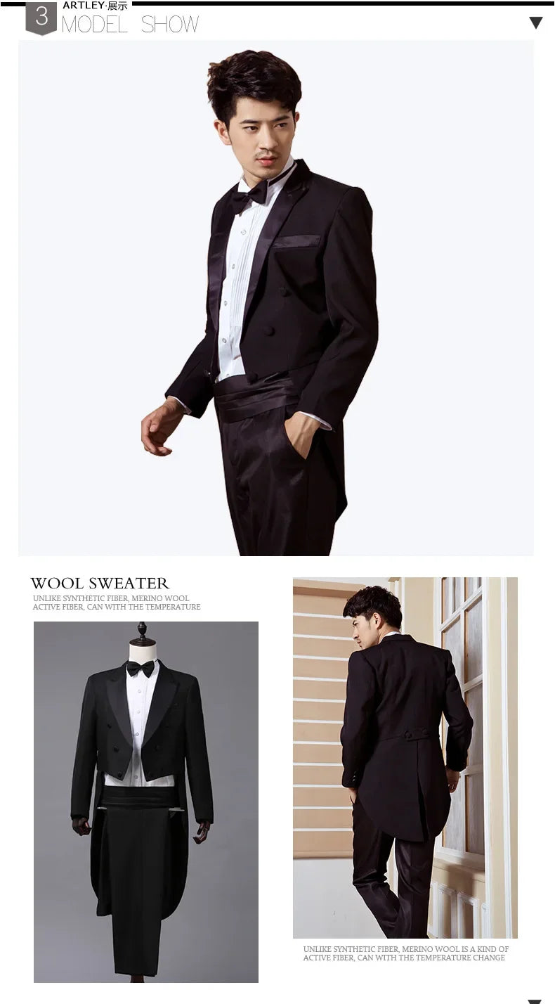 Frac Homme Blanc Noir Scene Magicien