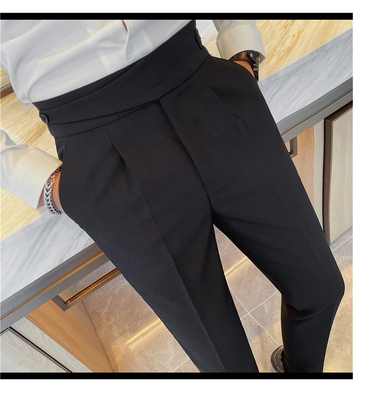 Pantalon Slim Homme Business Uni Noir