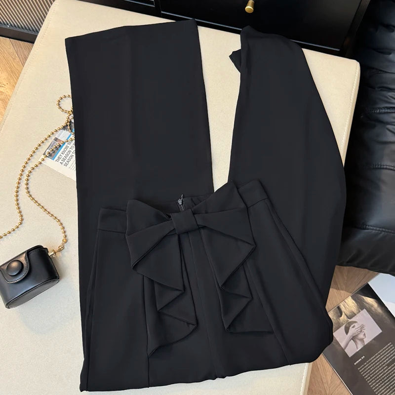Pantalon Large Noeud Streetwear Femme
