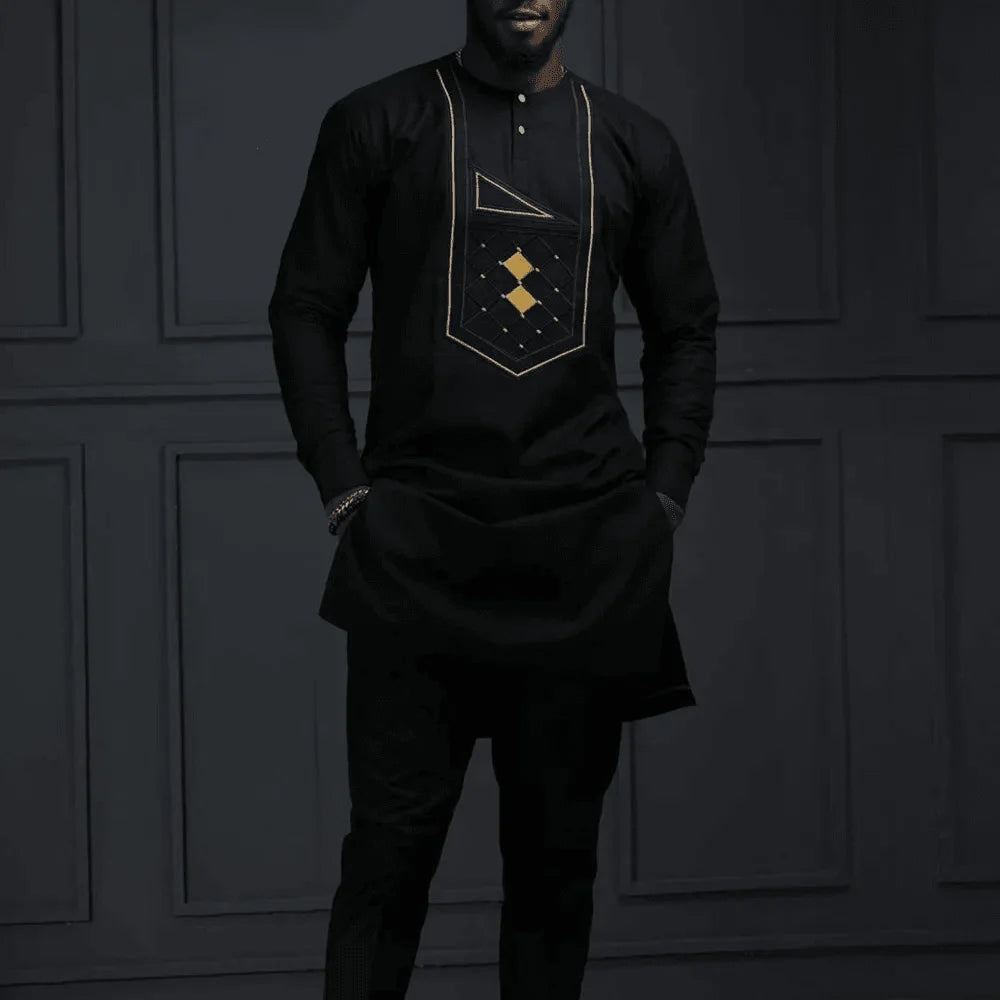 Ensemble Kaftan Africain Brode 2 Pieces