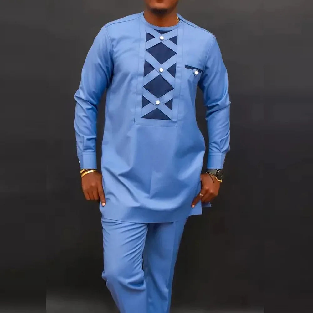 Ensemble Dashiki Africain 2 Pieces Homme