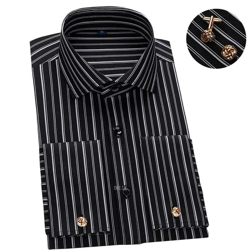 Chemise ML Slim Windsor Cufflinks Rayee