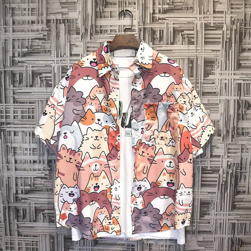 Chemise MC Homme Hip-Hop Geometrique