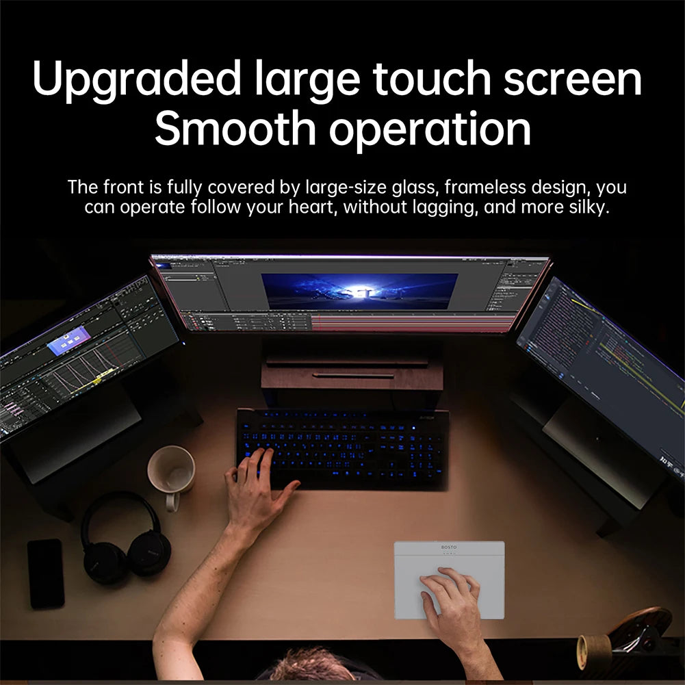 Portable Track Pad Multi-Gesture USB Touchpad Mouse Type-C Rechargeable Ergonomic Trackpad Mouse for Computer Notebook PC Laptop