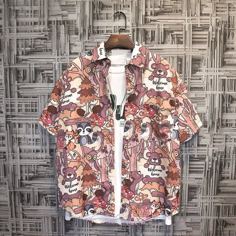 Chemise MC Homme Hip-Hop Geometrique
