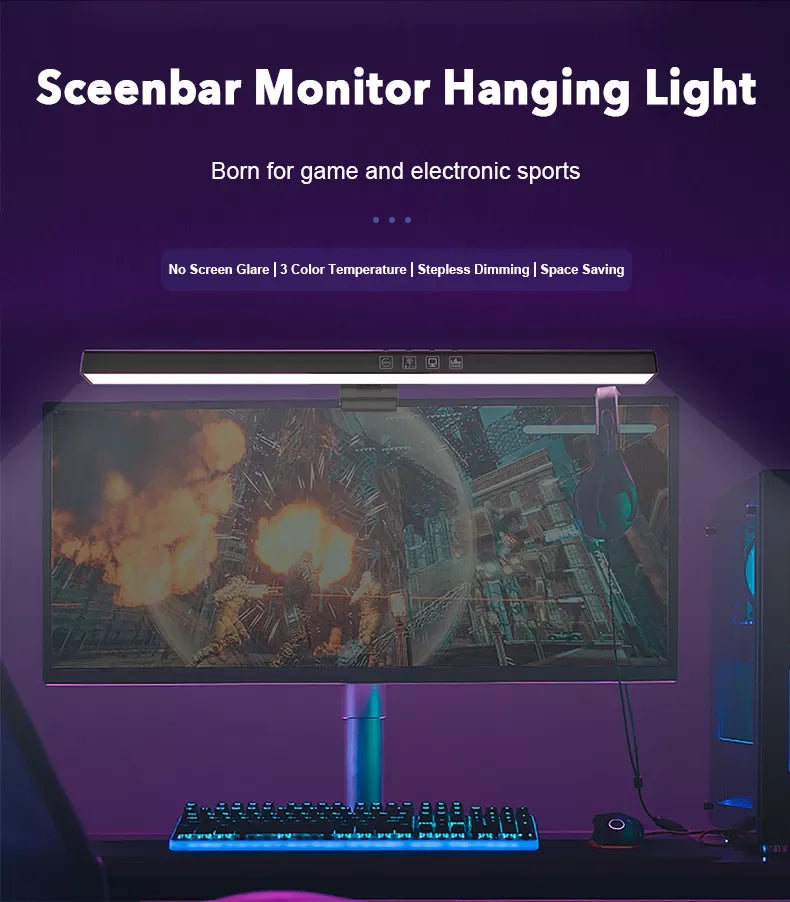 Barre Lumineuse Moniteur PC RGB Protection Yeux