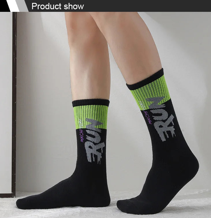 Sport Socks Breathable Sweat-absorbing Running Basketball Socks Quick Dry Outdoor Sport Trend Mid Calf Cycling Socks