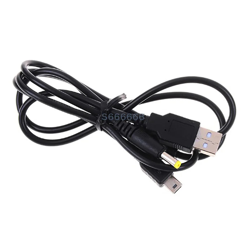 PSP 1000 2000 3000 Portable Game Accessory 1Pc 2 in 1 USB 2.0 Data Cable Charger Lead