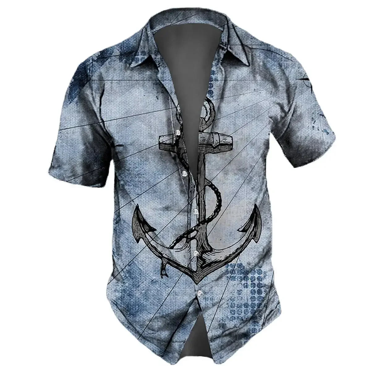 Chemise MC Hawaiian Nautique 3D Retro