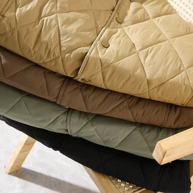 Manteau Coton Losange Couple Leger Hiver