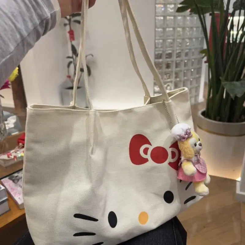 Sac Hello Kitty Toile Rouge Grande Capacité