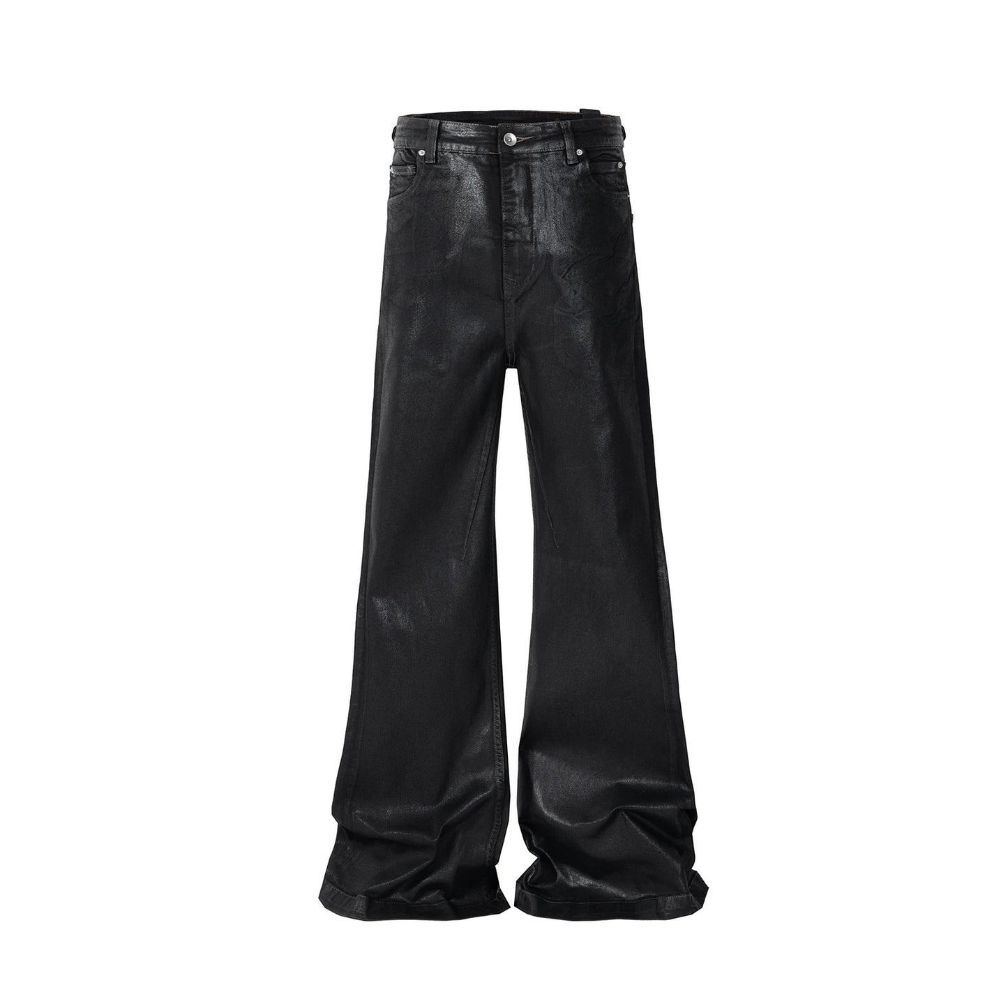 Jean Streetwear Noir Ciré Large Homme
