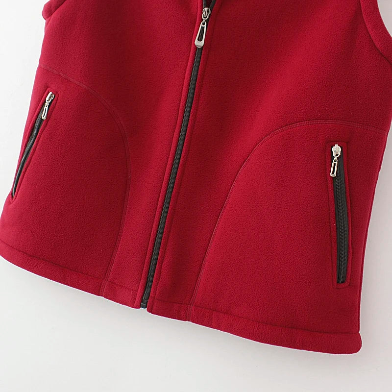 Women Vests New Autumn Winter Shake Fleece Vests Sleeveless Jacket Female Waistcoats Coats Trendy Outwear Chaleco Mujer XL-6XL