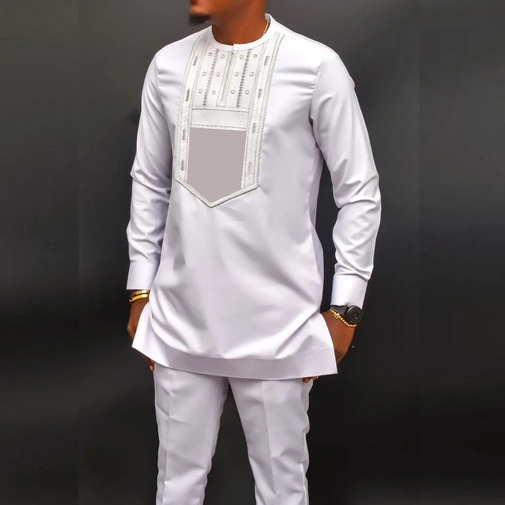 Ensemble Dashiki Africain 2 Pieces Homme